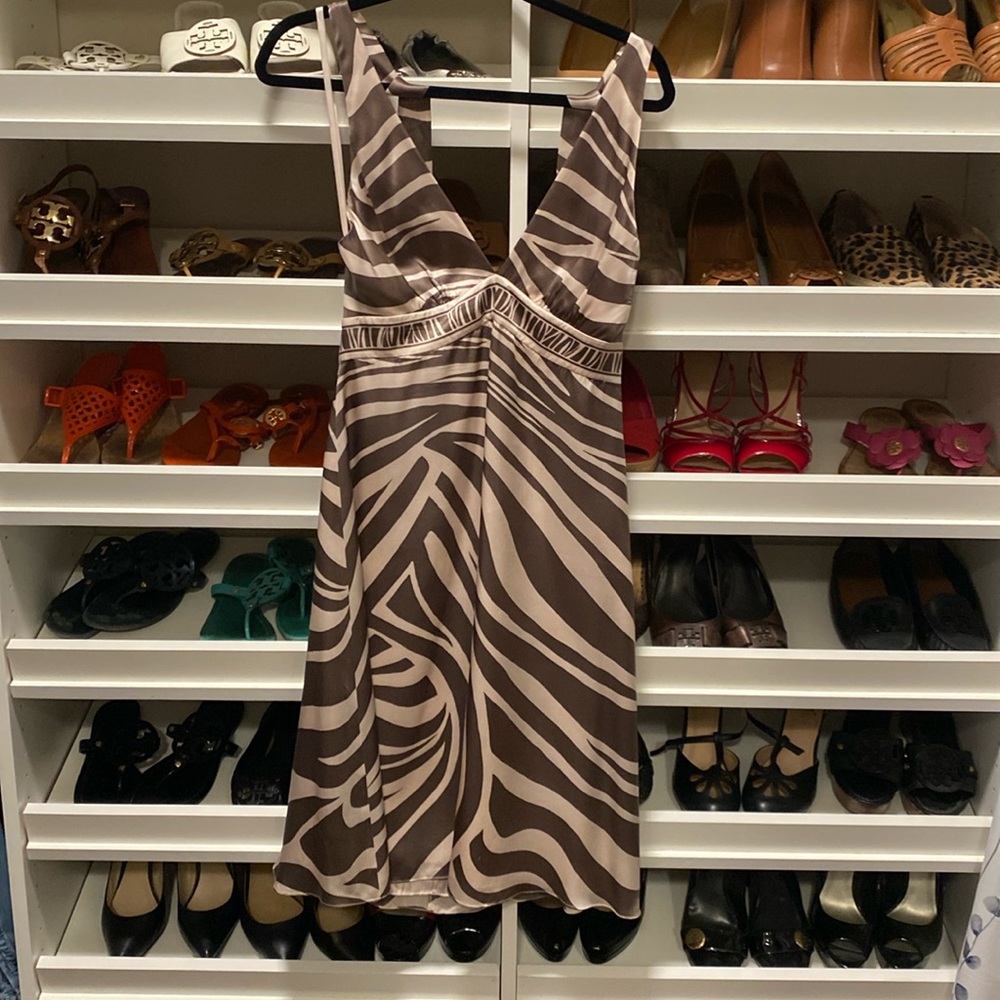 BCBG silk halter dress